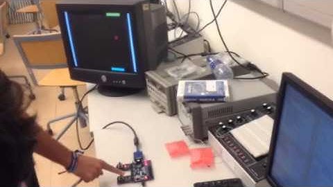 Pong Game using PmodJSTK and FPGA Basys2