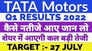 Tata motors q1 results 2022 | Tata motors results today | Tata motors share news today | Tata motors