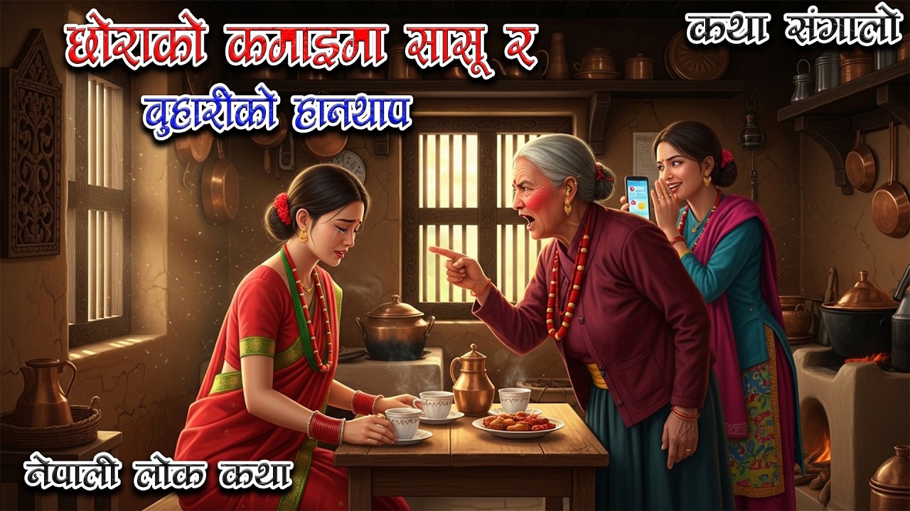 छोराको कमाइमा सासू र बुहारीको हानथाप | नेपाली लोककथा | Nepali Story | Nepali Lok Katha