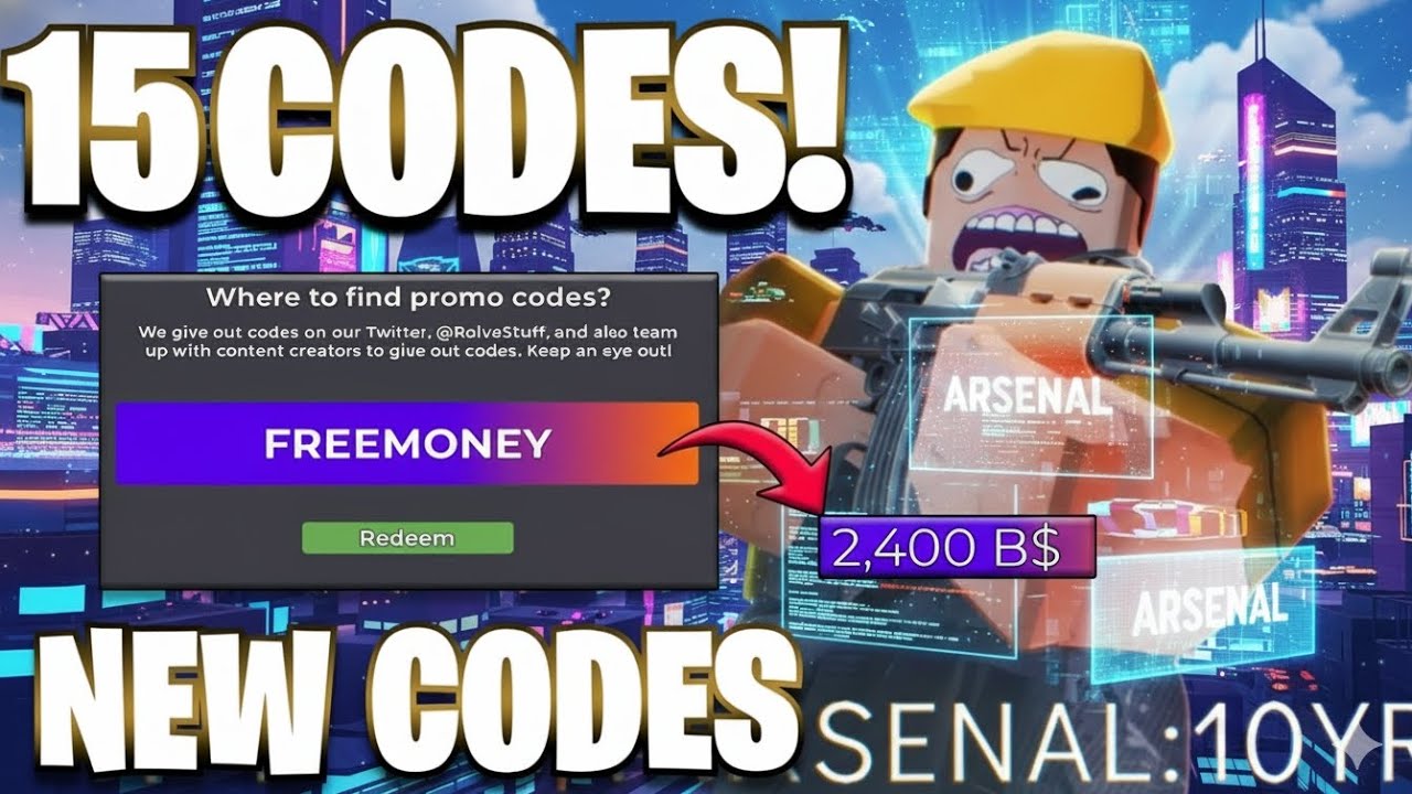 💥 НОВЫЕ КОДЫ АРСЕНАЛА 2025! (Рабочие коды Arsenal Roblox💎)