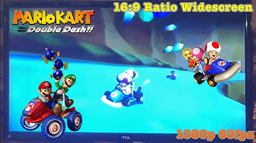Mario Kart Double Dash Gameplay - 1080p60 fps and 16:9 Ratio Widescreen