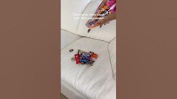 Staining my white couch with Halloween candy!! Did I ruin it?!