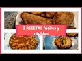 💡3 RECETAS fáciles, rápidas, deliciosas 😋 que TIENES que probar #recetasfaciles #recetasrapidas