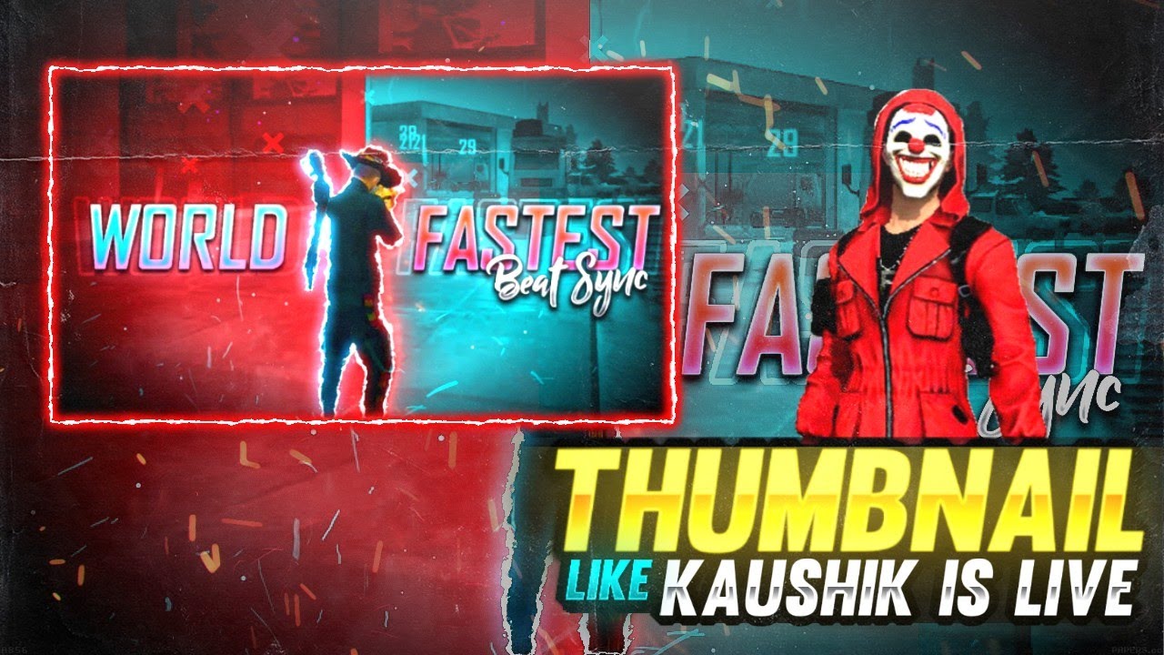 THUMBNAIL LIKE KAUSHIK IS LIVE ||HOW TO MAKE THUMBNAIL LIKE @KAUSHIK IS LIVE -  GARENA FREE FIRE