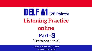 DELF A1 Listening Exam Sample Paper Part 3 - DELF A1 French Comprehension Orale Examen Practice