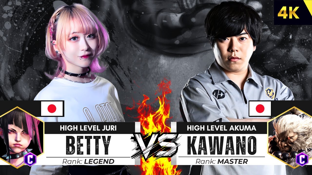 SF6 ▰ BETTY (Juri) vs KAWANO (Akuma) ▰ High Level Gameplay  Street Fighter 6