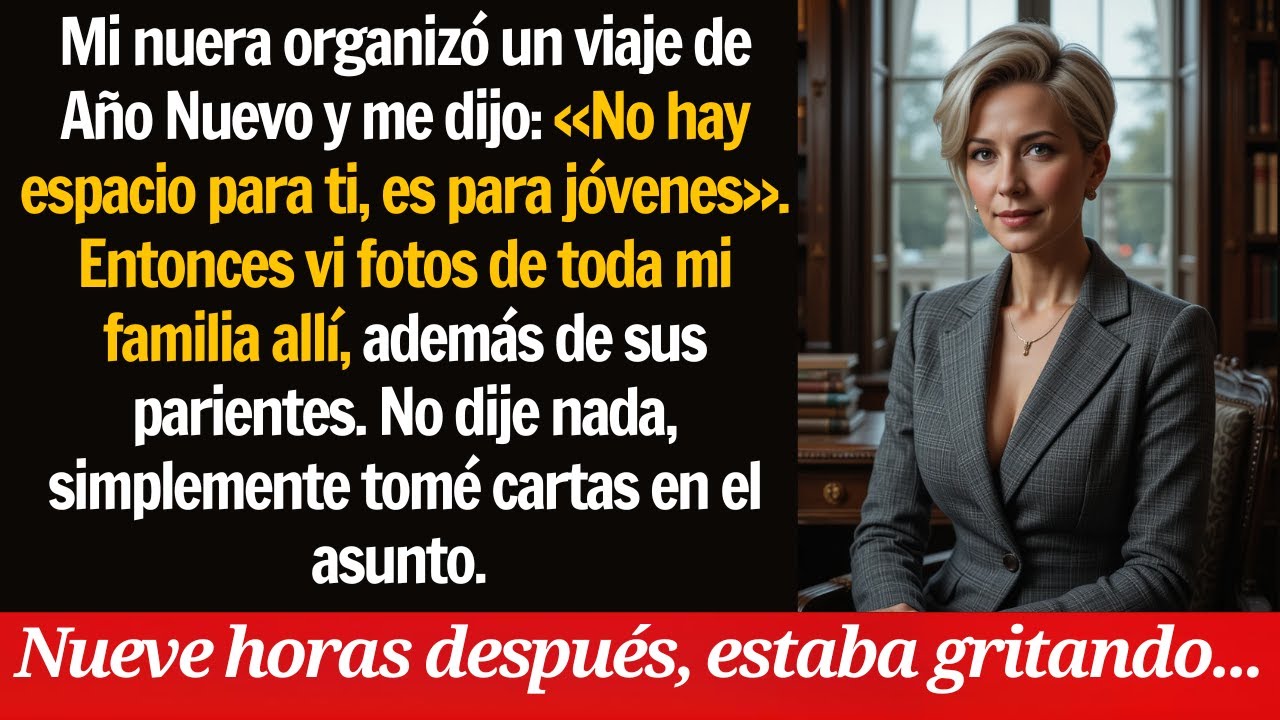 Mi nuera me dijo que no había 'suficiente espacio' para mí en el viaje familiar. Así que hice esto.