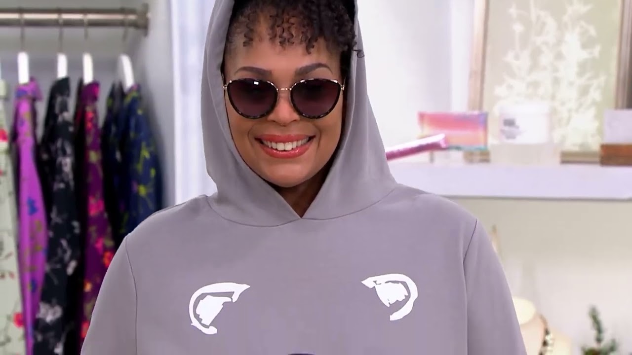 AnyBody Fleeced Back French Terry Novelty Animal Hoodie on QVC