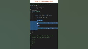 Solution for Programming Quiz Questions - Q17 -  Expand Future Academy #Shorts #CSharp #Dotnet