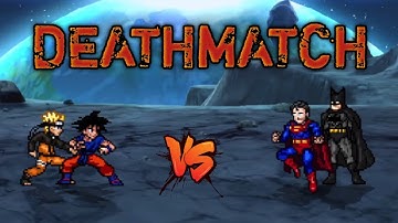 Goku TP V3 (all form) & Naruto OP (all form) VS Superman & Batman V2 in Jump Force Mugen