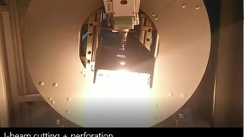 I beam cutting + perforation . laser cutting machine