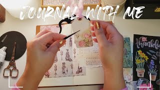 Journal With Me |  Pink Vintage Journal | Vintage Journaling | ASMR #journal #asmr #journaling