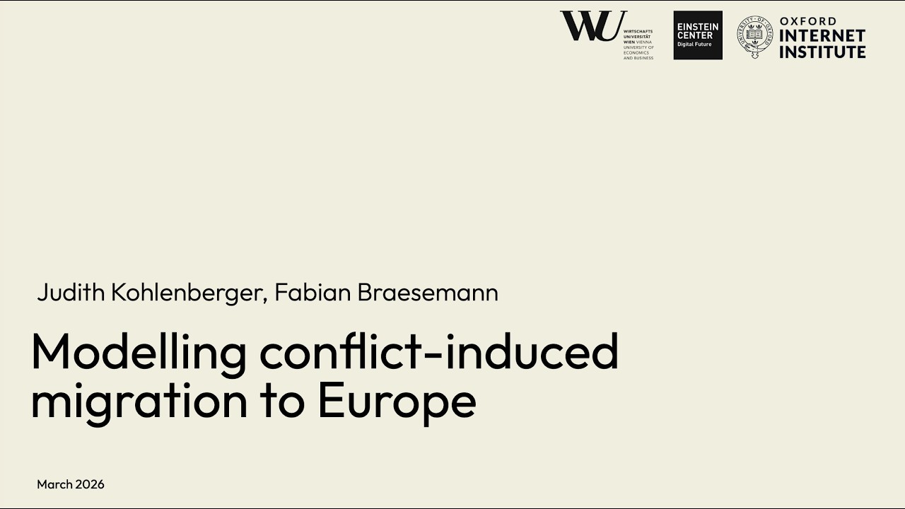 Research presentation: Modelling conflict-induced migration as a complex system