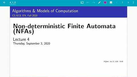 UIUC CS 374 FA 20: 4.1. Introduction to non-deterministic finite autoamatas (NFAs)