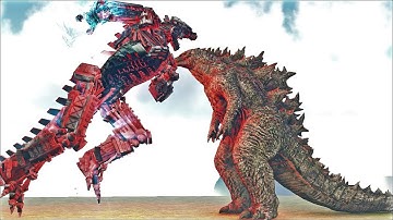 MECHA GODZILLA VS LEGENDARY GODZILLA DEADLY BATTLE (ARK SURVIVAL EVOLVED BATTLE KAIJUS)