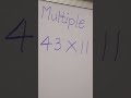 Direct &amp; Catchy: Multiply ANY Number by 11 Instantly! ⚡ #shorts #mathstricks