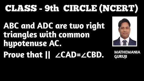 ABC and ADC are two right triangles with common hypotenuse AC. Prove that ∠CAD=∠CBD