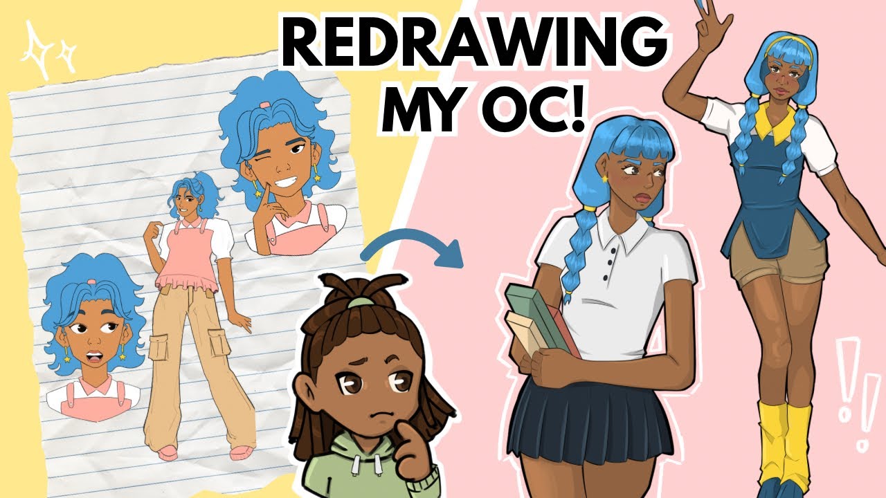 Redrawing My OC 💫 | procreate speedpaint, full process, draw with me ...