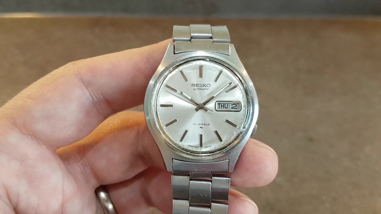 1985 Seiko men's vintage automatic watch 7009-8029 - YouTube