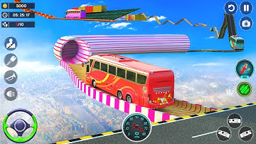 Impossible Bus Stunt Driving 2024 - Mega Ramp Racing Driving Simulator - Android Gameplay