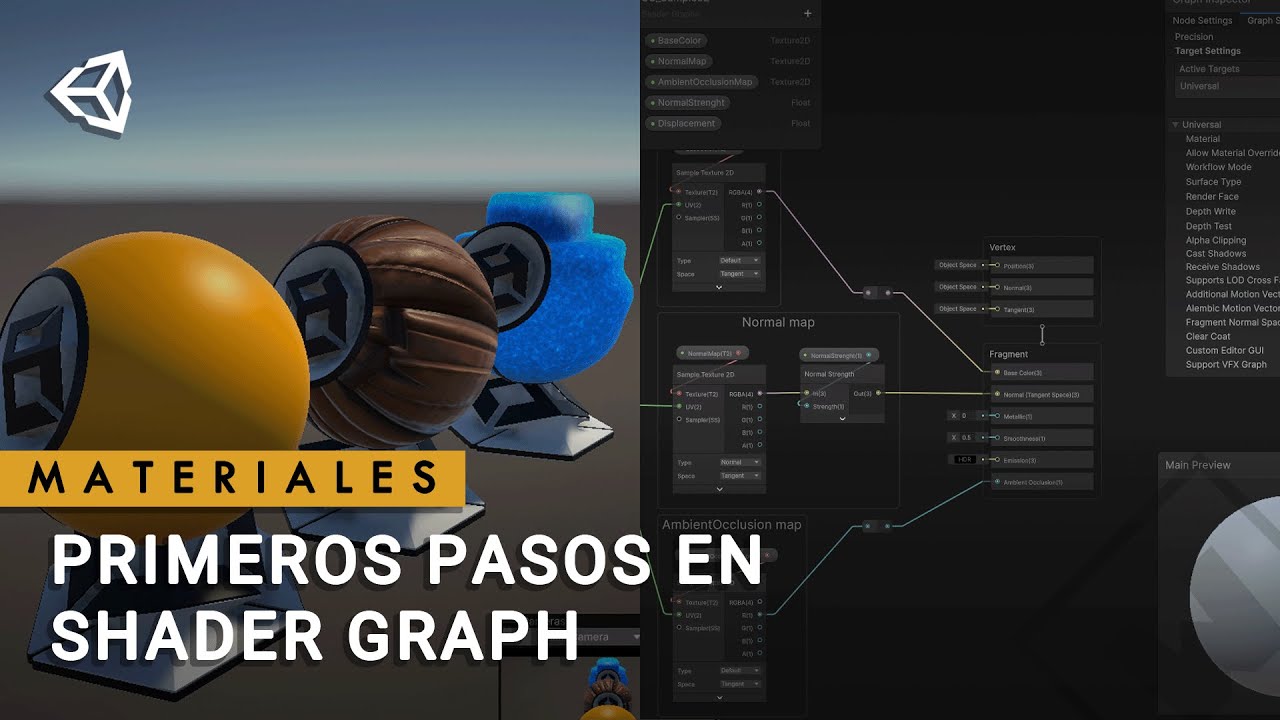 Fundamentos de Unity - Materiales: Primeros pasos en Shader Graph - YouTube