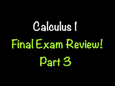 Calculus 1: Final