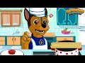 Paw patrol cooking cartoon for kids  pups cook food for everest