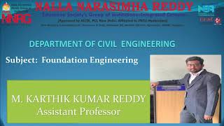Foundation Engineering Lecture 18 : UNIT II SLOPE STABILITY - Problem  2 Fellenius Method F O S