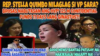 GOOD NEWS BANTAG MALAPIT NA❗VP SARA NILAGLAG TULOY ANG PANINIRA❗CF 125 M GINASTOS SA LOOB NG 11 DAYS