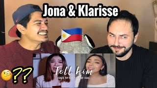 Singer Reacts| Jona and Klarisse - Tell Him| Cover