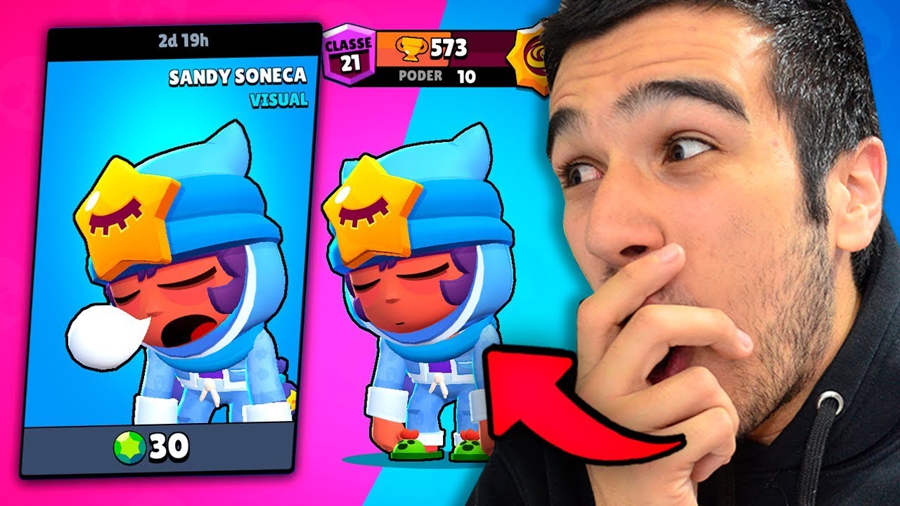 Fui O Primeiro A Liberar A Skin Do Sandy Soneca No Brawl Stars Youtube - o lendarios no send as skins brawl stars