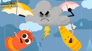 Rain Rain Go Away Song, Wheels on The Bus Dance | Cartoon Larva Animation Nursery Rhymes for Kids