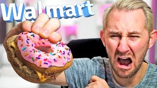 Donut Cheeseburger?! | 10 Strange Walmart Items!