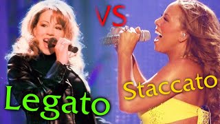 Mariah Carey - Legato VS Staccato - Same Note Comparision