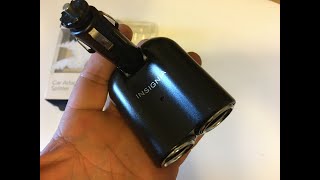 Insignia Vehicle Power Adapter single to Dual adapter Split Splitter Black NS-DPADC    5878024