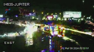 Semi-truck crash shuts down I-635 in Dallas