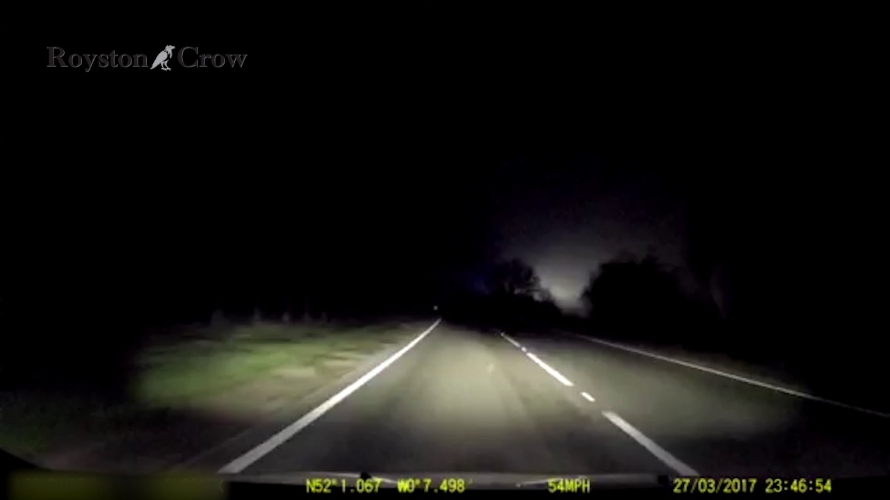 Dash cam footage captures car going wrong way down A505 - YouTube