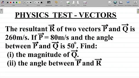 Parallelogram's Law of Vectors Application - Physics Test Question and Solution. #excellenceacademy