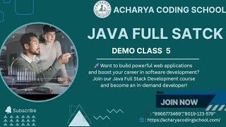 Java Full Stack  Class-5 | Acharya Coding School