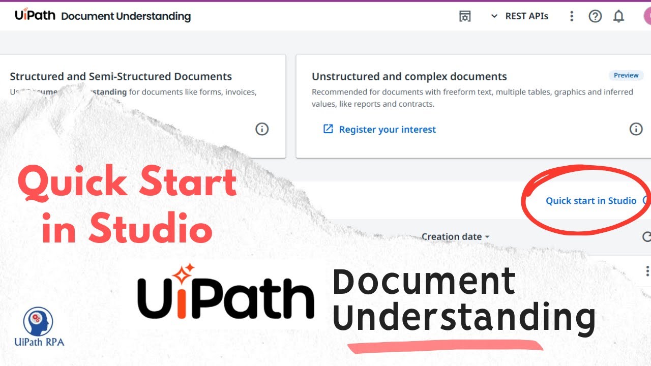 Quick Start in Studio - UiPath Document Understanding | Create DU ...