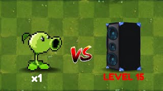 PVZ 2 CHALLENGE - EACH 20 PLANTS MAX LEVEL VS GIANT SPEAKER LEVEL 100- WHO WIL WIN?