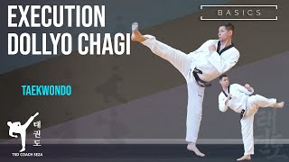 Ausführung Dollyo Chagi Taekwondo