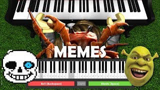 I played Meme Songs on the ROBLOX PIANO!