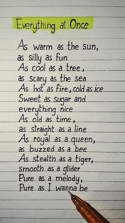 everything at once lyrics