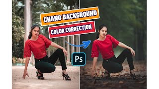 Change background || with color correction in photoshop for [beginners!]