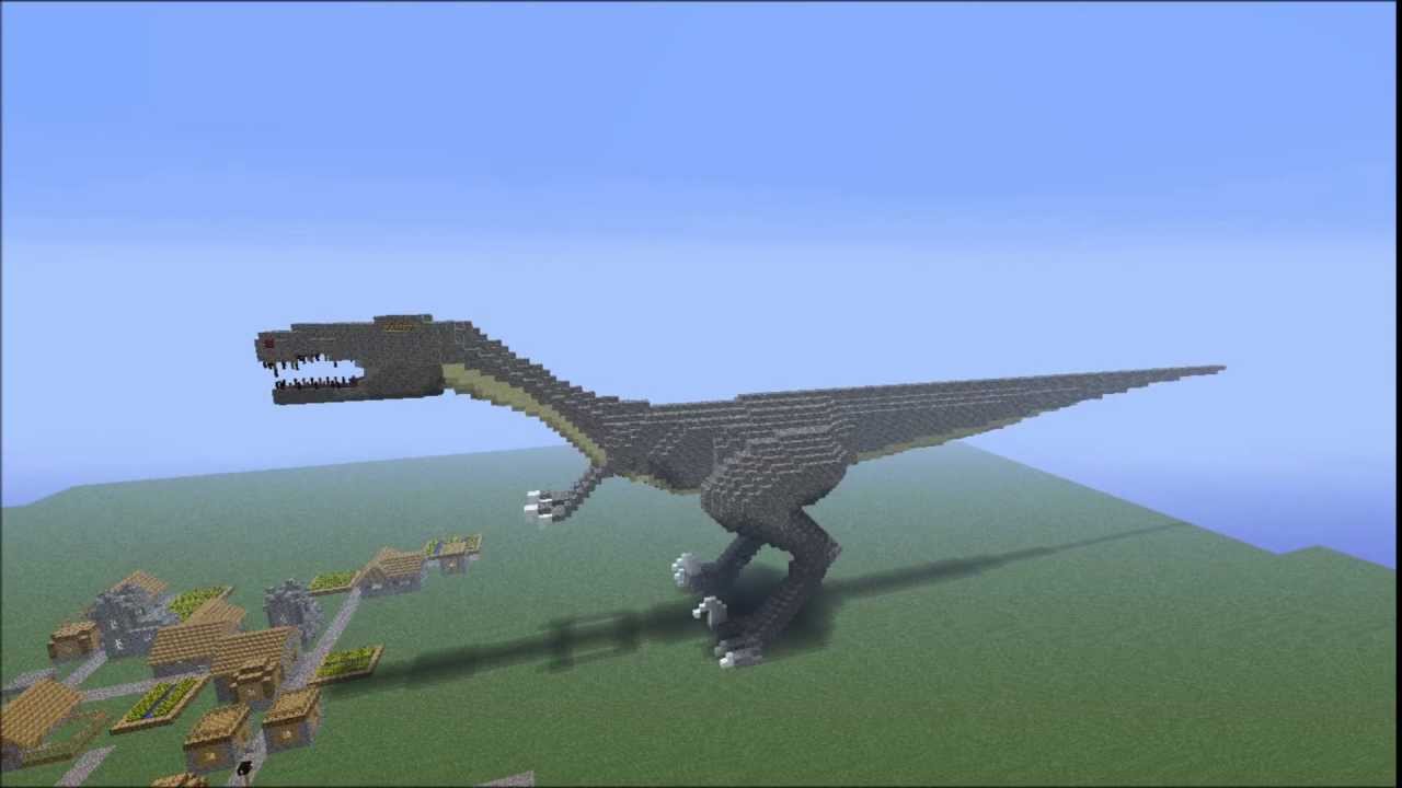 Minecraft Epic Build : Velociraptor - YouTube