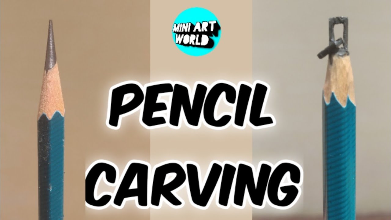 Easy pencil carving/pencil carving for beginners/mini art world/pencil