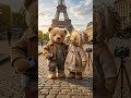 Part 3 | Teddy Couple Selfie in Paris | #shorts #paris #teddybear