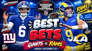 Giants vs. Rams Monday Night Football Best Bets | 7-2 Yesterday!