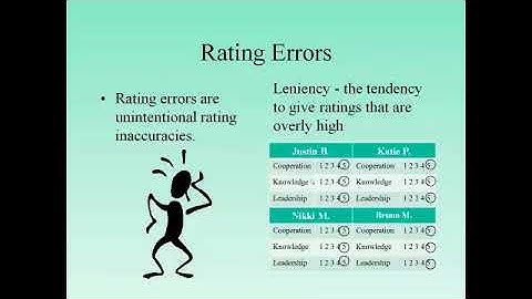 Leniency Error in Performance Ratings